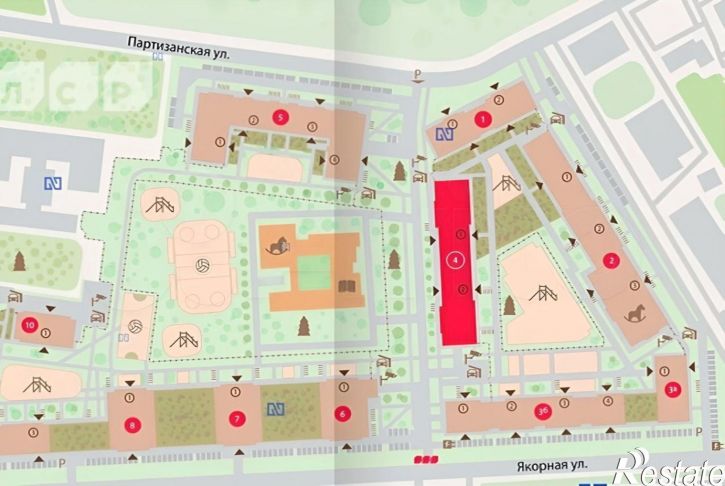 1-комн квартира Партизанская улица, 5,  д. 5