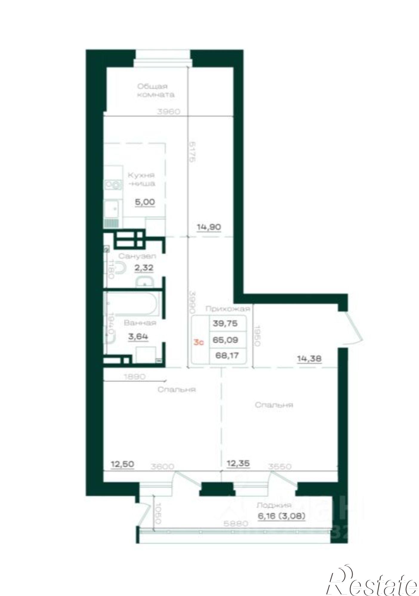 Купить квартиру за 8 700 000 рублей на пр-кт Строителей, 18