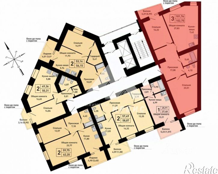 3-комн квартира улица Энтузиастов, 59,  д. 59