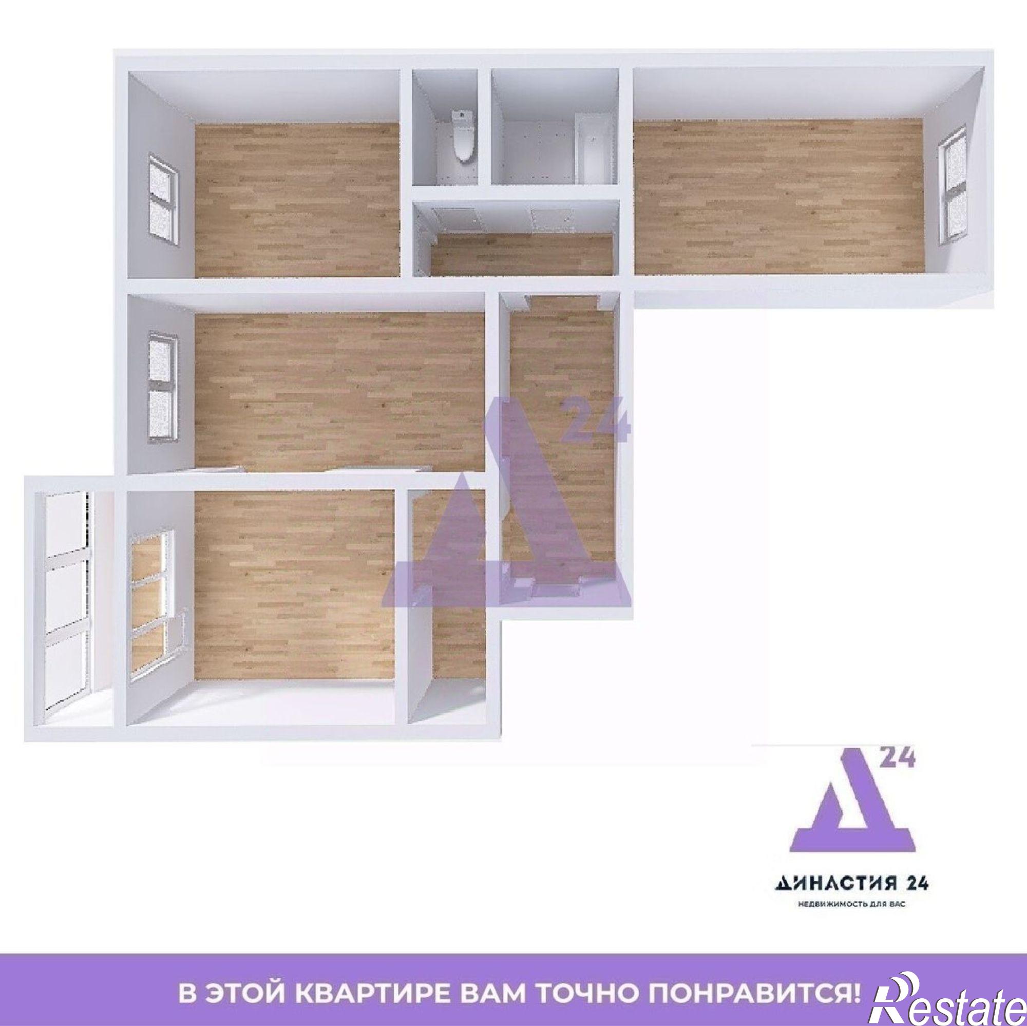 Купить квартиру за 8 449 000 рублей на улица Солнечная Поляна, 103