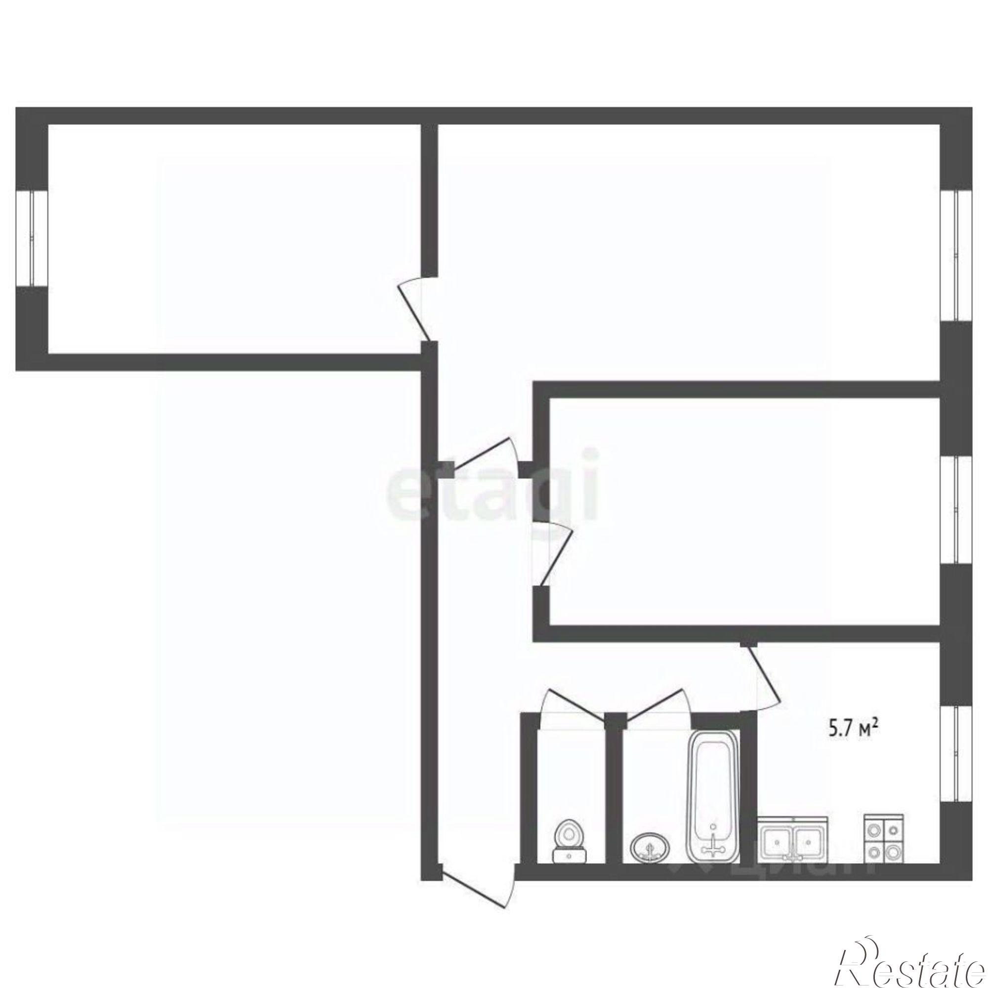 Купить квартиру за 4 850 000 рублей на улица Георгия Исакова, 174