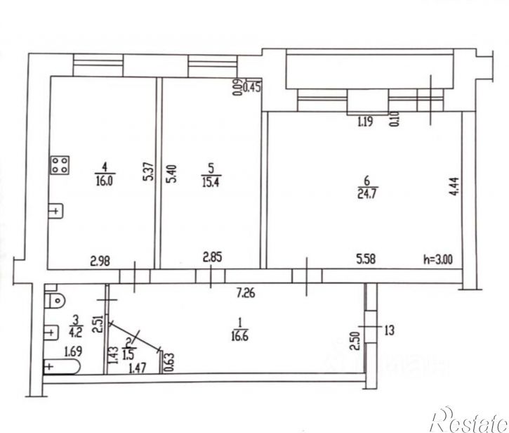 2-комн квартира переулок Ядринцева, 82,  д. 82