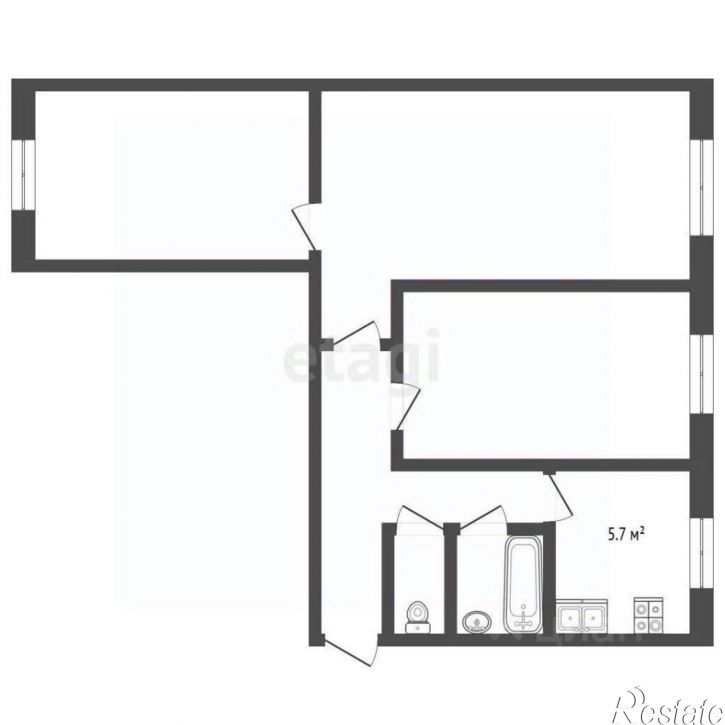 3-комн квартира улица Георгия Исакова, 174,  д. 174