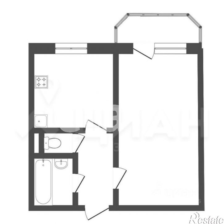 1-комн квартира улица Малахова, 97,  д. 97