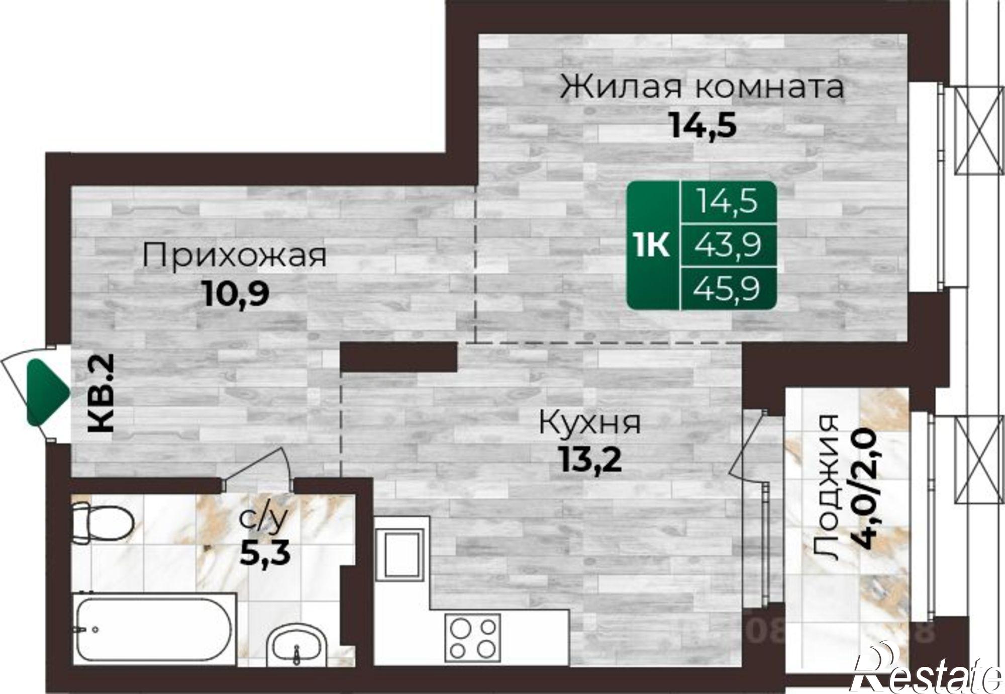 Купить квартиру за 6 400 000 рублей на ул Нагорная 6-я, 15г/9