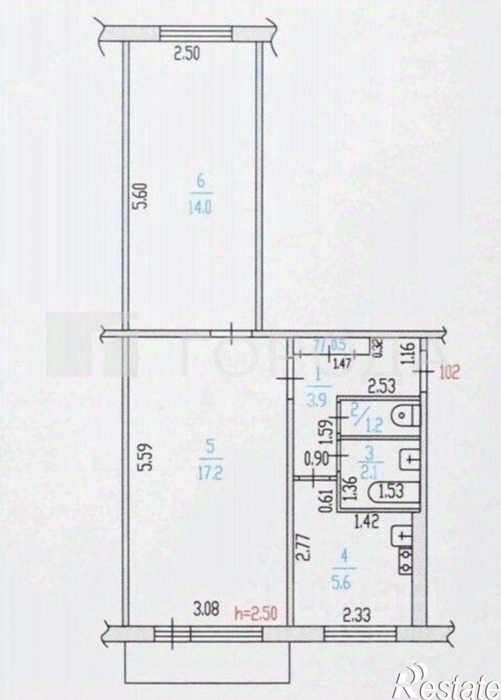 2-комн квартира улица Островского, 17,  д. 17