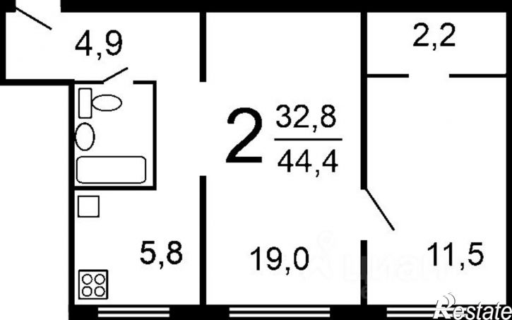 2-комн квартира ул Георгиева, 10,  д. 10