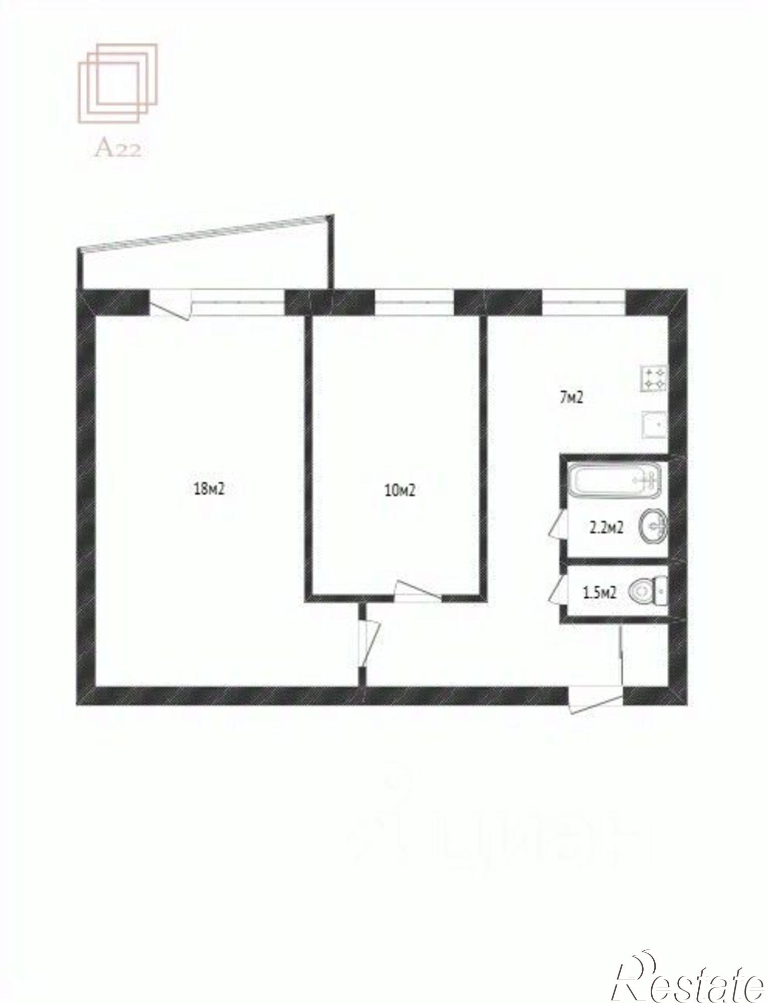 Купить квартиру за 5 350 000 рублей на улица 50 лет СССР, 22