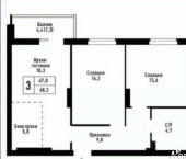 3-комн, 68кв м, этаж 14/25 Промышленная улица, 6