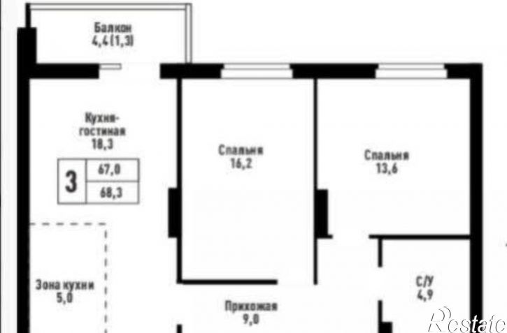 3-комн квартира ул Промышленная, 6,  д. 6