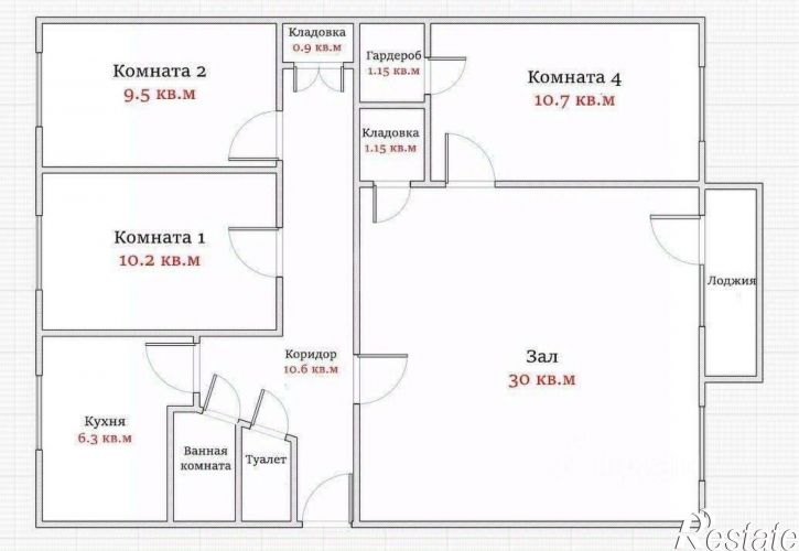 4-комн квартира городской округ Барнаул