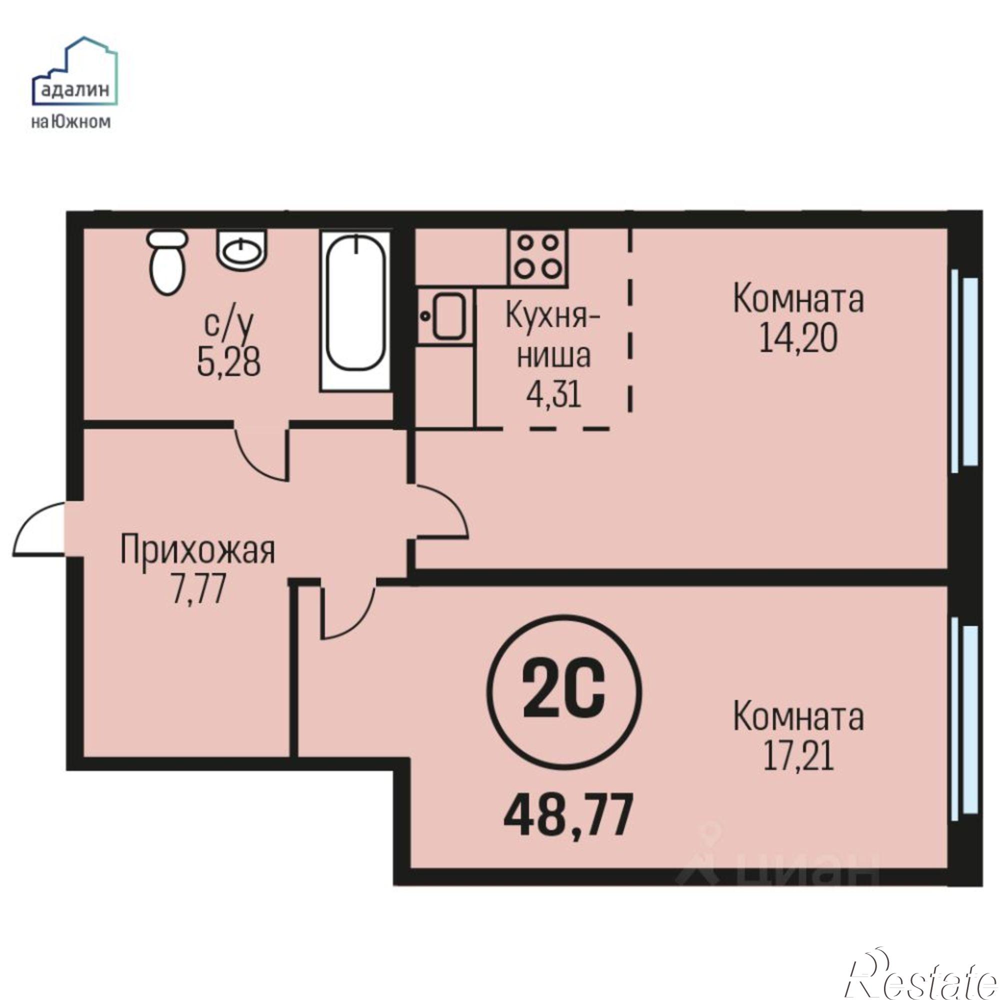 Купить квартиру за 5 267 160 рублей на пр-кт Дзержинского, 1А
