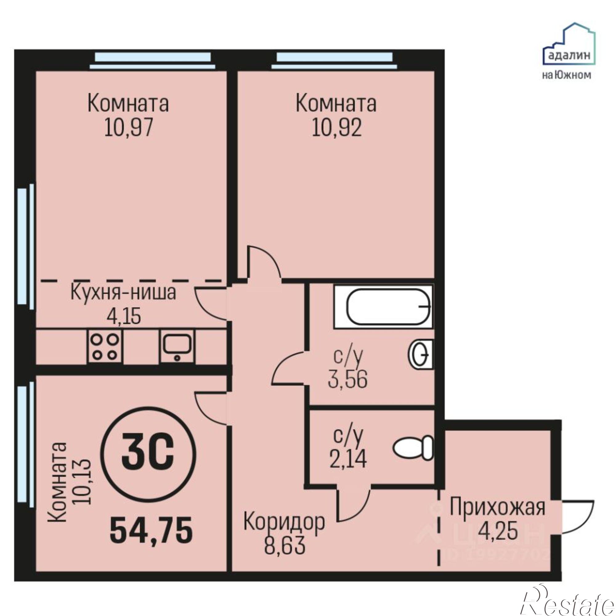 Купить квартиру за 5 803 500 рублей на пр-кт Дзержинского, 1А