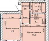 2-комн, 40 кв м, этаж 9/10 ул Анатолия, 304