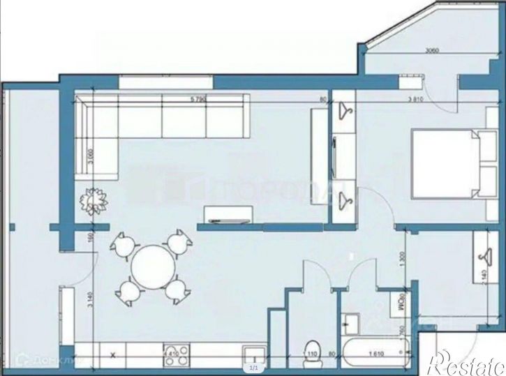 2-комн квартира Взлётная улица, 109,  д. 109