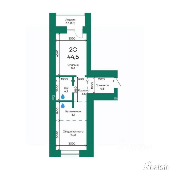 2-комн квартира в новом доме Просторная улица, 390 к2,  д. 390 к2