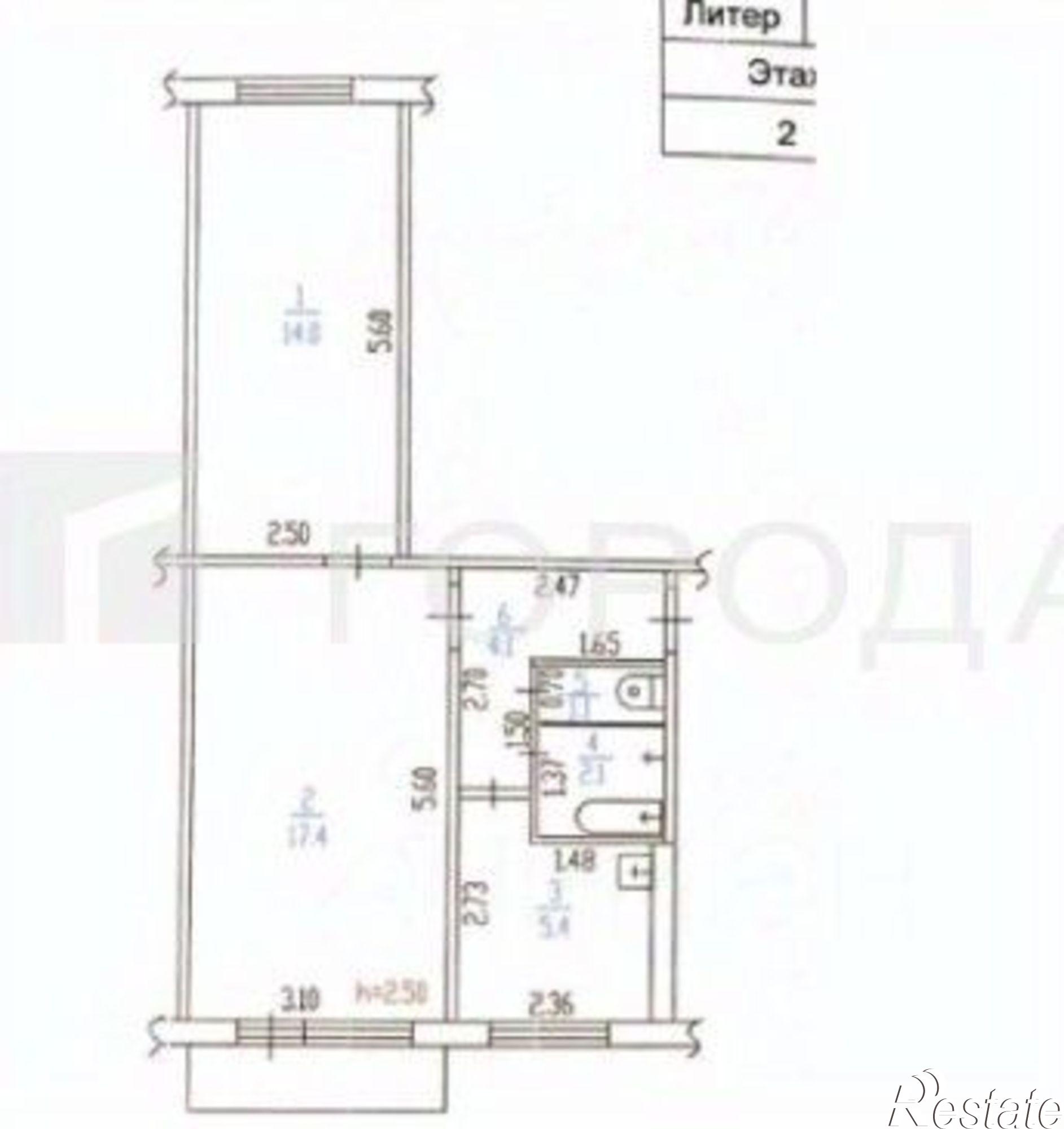 Купить квартиру за 4 900 000 рублей на Новосибирская улица, 1