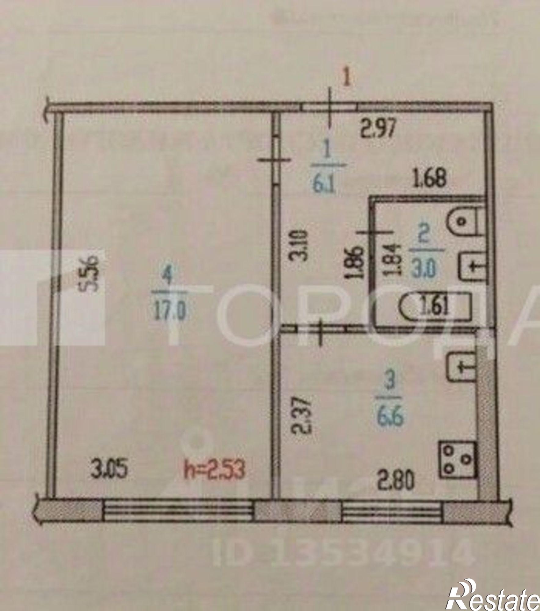 Купить квартиру за 3 400 000 рублей на Сиреневая улица, 7