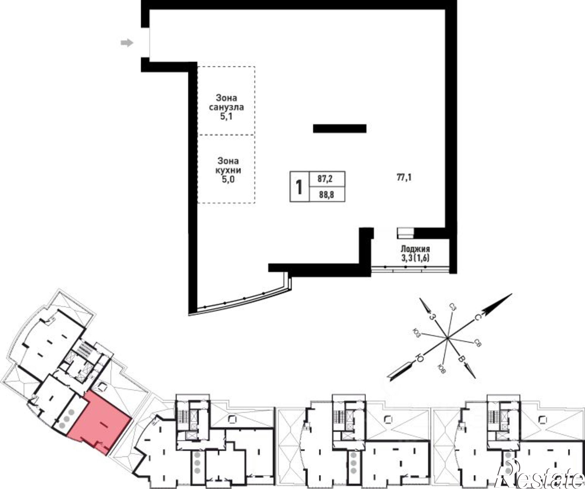 Купить квартиру за 16 180 600 рублей на Промышленная улица, 6