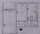 2-комн, 43кв м, этаж 4/9 Взлётная улица, 32