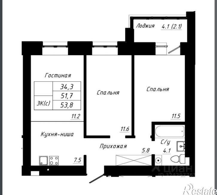 3-комн квартира в новом доме Павловский тракт, 196А,  д. 196А