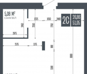 2-комн, 51 кв м, этаж 13/15 Культурная улица, 14