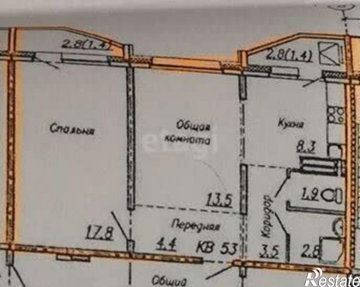 2-комн квартира ул Взлетная, 109,  д. 109