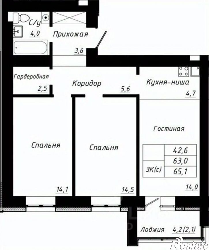 3-комн квартира в новом доме Павловский тракт, 196А,  д. 196А