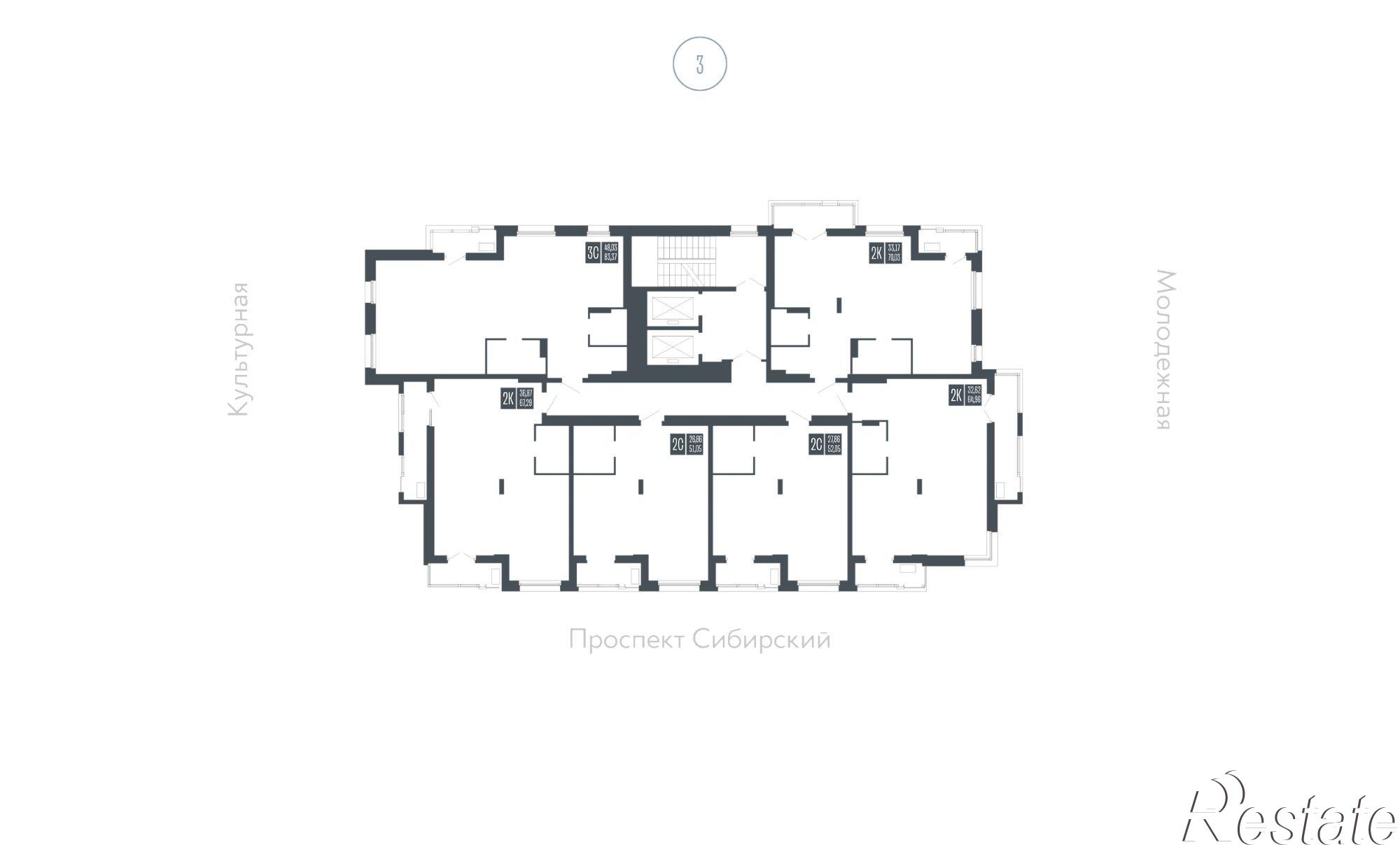 Купить квартиру за 12 864 600 рублей на ул Культурная, 12