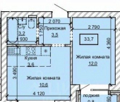 2-комн, 33 кв м, этаж 10/10 ул Анатолия, 304б