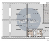 3-комн, 57кв м, этаж 15/17 Балтийская улица, 41