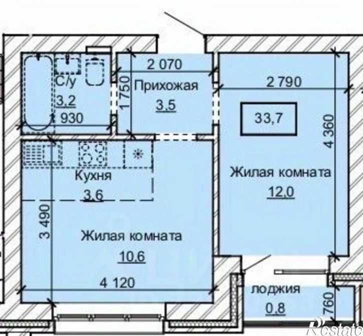 2-комн квартира в новом доме ул Анатолия, 304б,  д. 304б