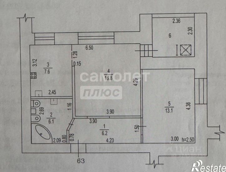 2-комн квартира улица Попова, 93,  д. 93