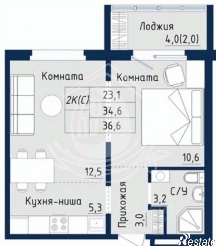 2-комн квартира ул Солнечная Поляна, 94 5,  д. 94 5,  к. 5