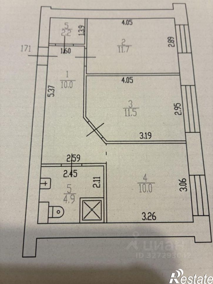2-комн квартира улица Профинтерна, 28А,  д. 28А