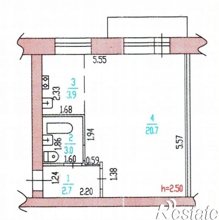 1-комн квартира проспект ленина, 47а