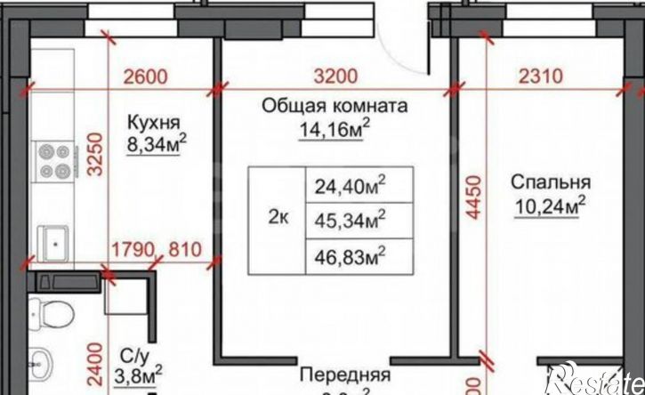 2-комн квартира ул Сергея Ускова, 42,  д. 42