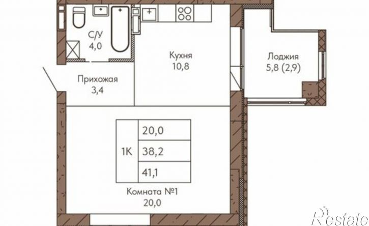 1-комн квартира в новом доме ул Никитина, 1А,  д. 1А