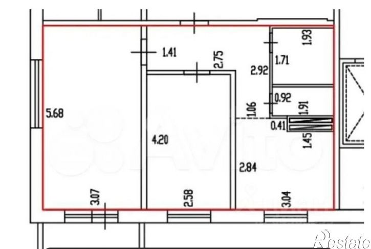 2-комн квартира Взлётная улица, 36А,  д. 36А