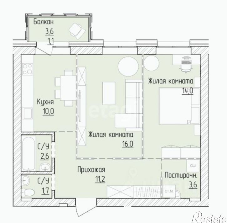 2-комн квартира Коммунальная улица, 11,  д. 11