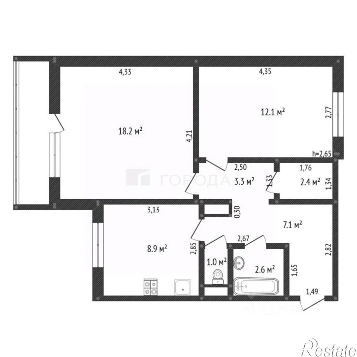 2-комн квартира Красноармейский пр-кт, 57,  д. 57