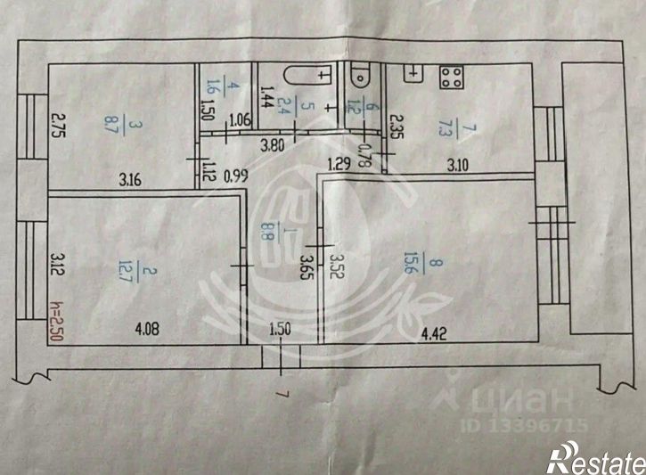 3-комн квартира городской округ Барнаул