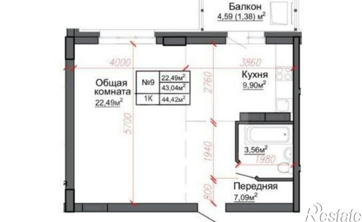 1-комн квартира ул Балтийская, 103,  д. 103