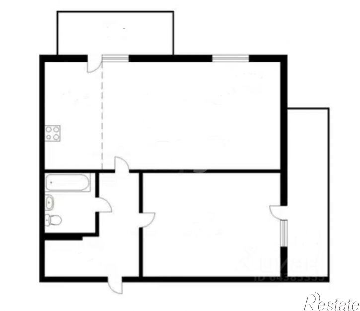 2-комн квартира улица Крупской, 124,  д. 124