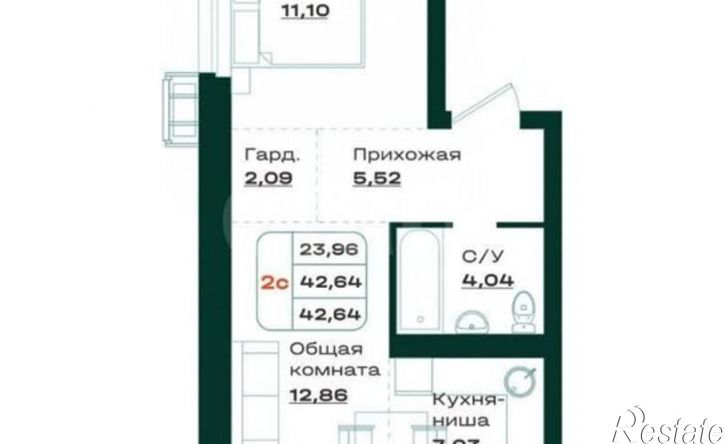 2-комн квартира ул Привокзальная, 29 1,  д. 29 1,  к. 1