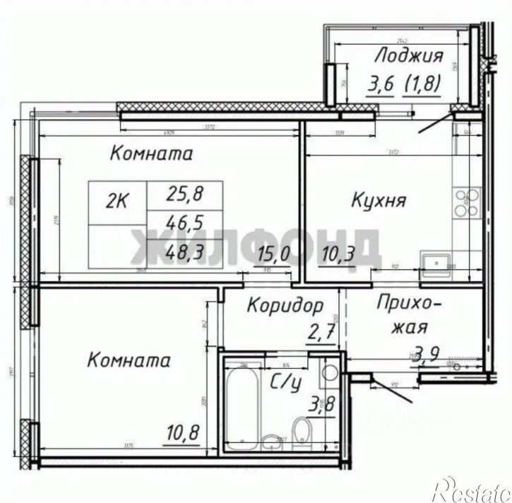 2-комн квартира Северный Власихинский пр-д, 131 1,  д. 131 1,  к. 1
