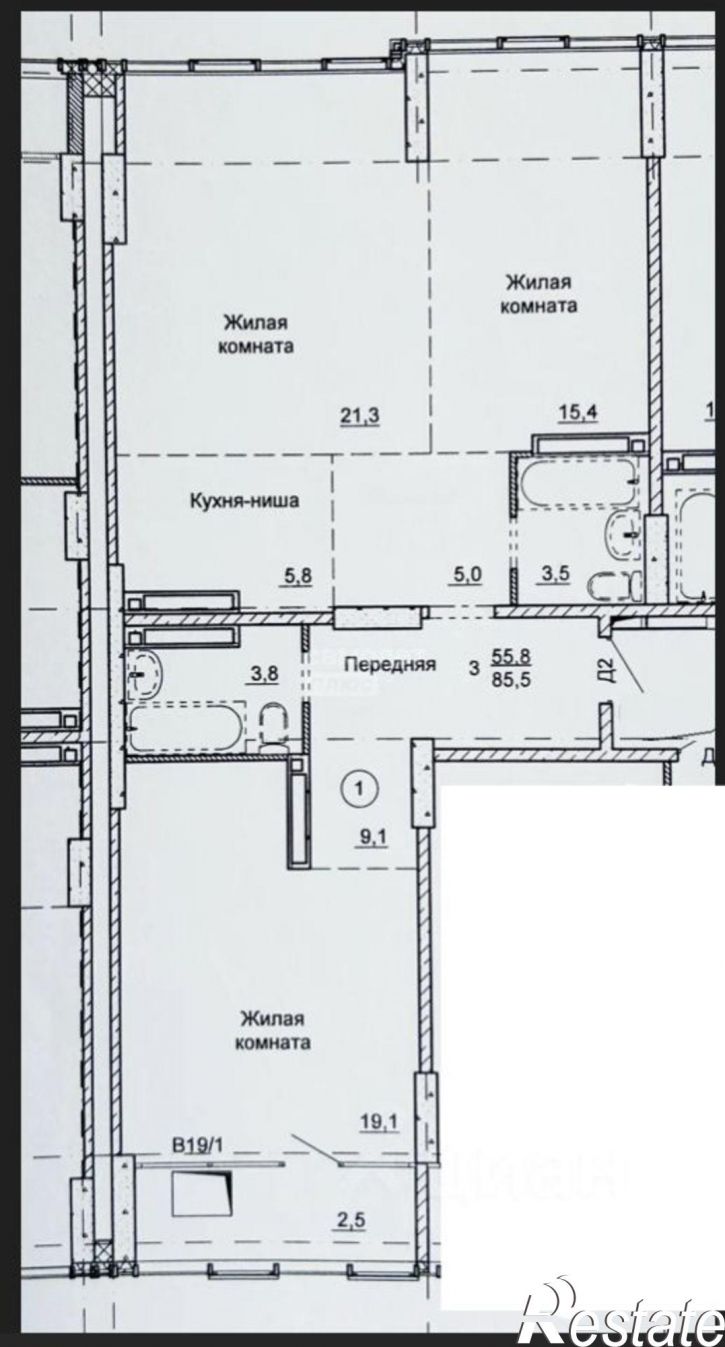 3-комн квартира ул Пролетарская, 165,  д. 165