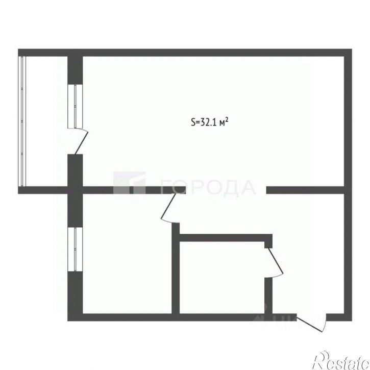 1-комн квартира 1-я Западная улица, 19,  д. 19