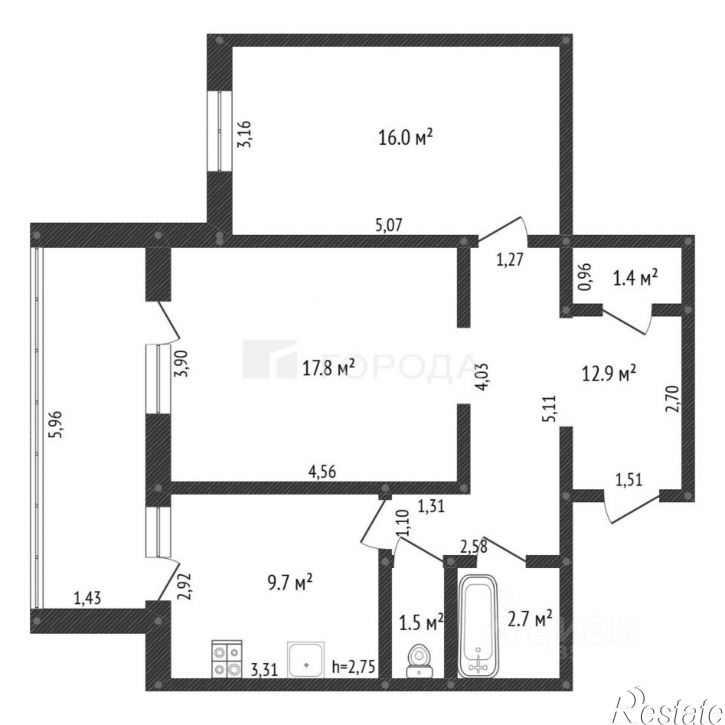 2-комн квартира Змеиногорский тракт, 104П/11,  д. 104П/11