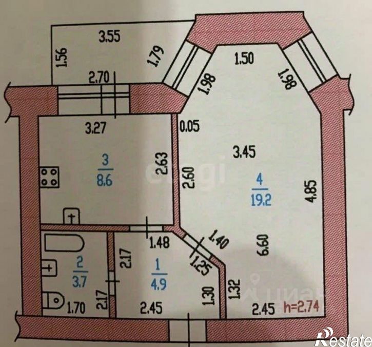 2-комн квартира ул Балтийская, 42 А,  д. 42 А,  к. А